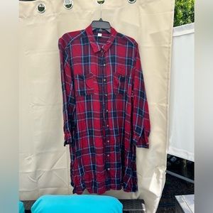 Old navy flannel shirt dress